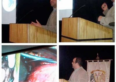Giving lectures of surgery at UNAM.